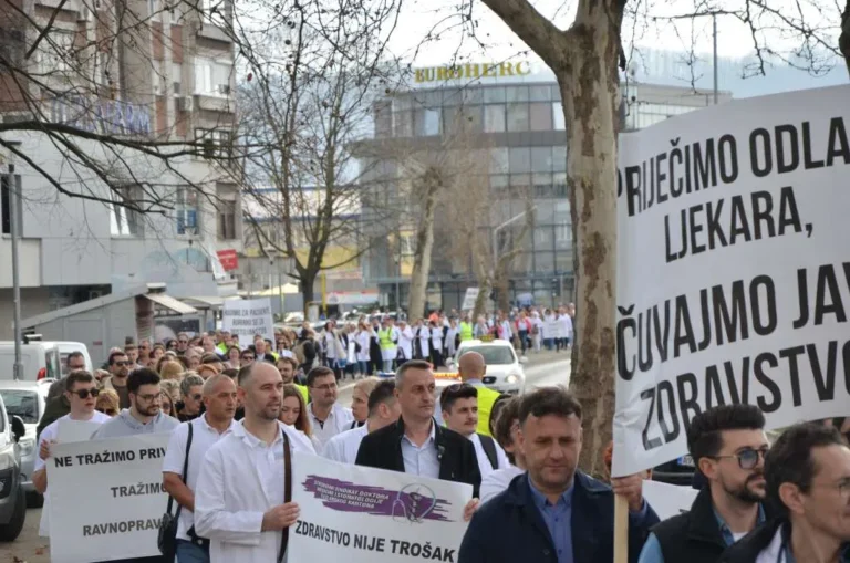 Tuzla Canton doctors launch general strike over pay and brain drain