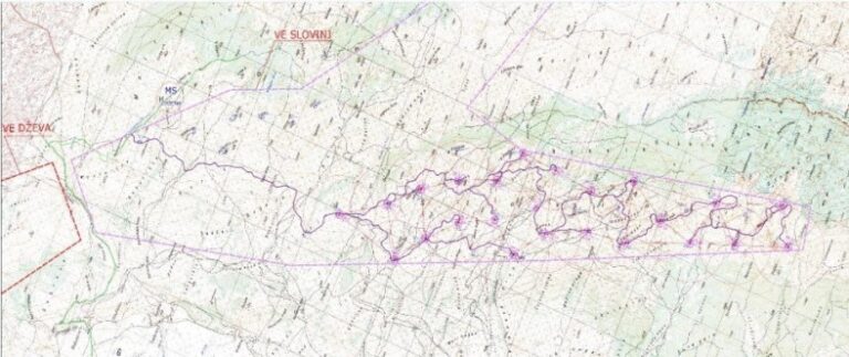 Mapa pokazuje položaj vjetroelektrane Slovinj