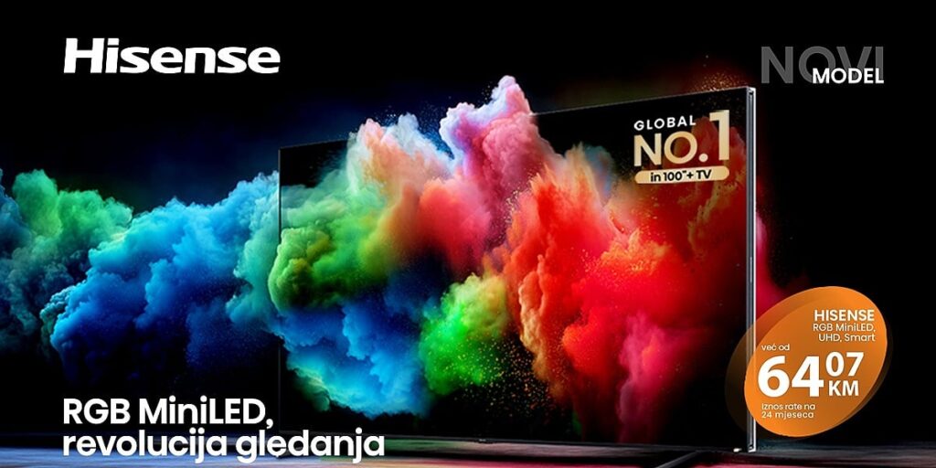 Hisense RGB MiniLED donosi bogatije boje i impresivan prikaz