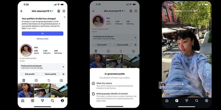 Instagram će smanjiti doseg AI influenserima ako jasno ne označe svoje profile