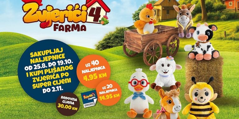 Konzum i Mercator od 25. augusta mališane vode na uzbudljivu avanturu na farmi