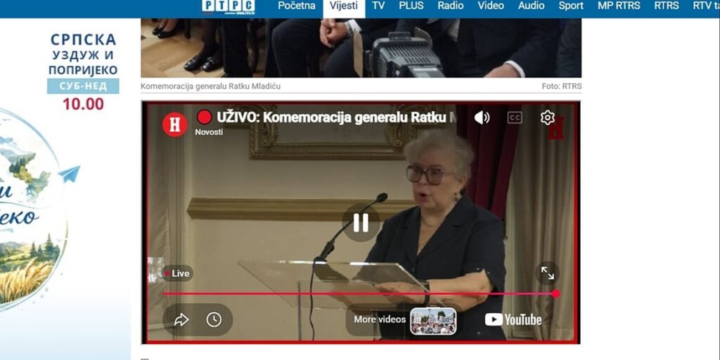 Javni servis RS-a uživo prenosi komemoraciju zločincu Mladiću, no zanimljiv je način na koji to rade: Strah od sankcija?