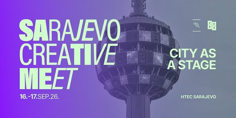 Konferencija Sarajevo Creative Meet održava se 16. i 17. septembra, ovogodišnja tema je "City as a Stage"