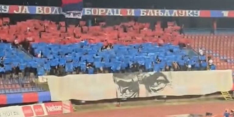 Navijači Borca napravili koreografiju s likom monstruma Ratka Mladića, sudija Mateo Musa nije vidio ništa sporno