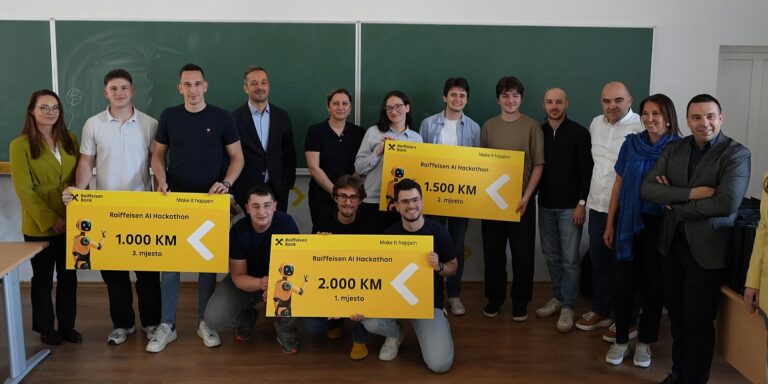 Poznati pobjednici Raiffeisen AI Hackathona Poznati pobjednici Raiffeisen AI Hackathona