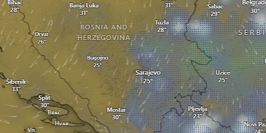 Spremite se za vrućine, ali i pljuskove širom BiH Spremite se za vrućine, ali i pljuskove širom BiH