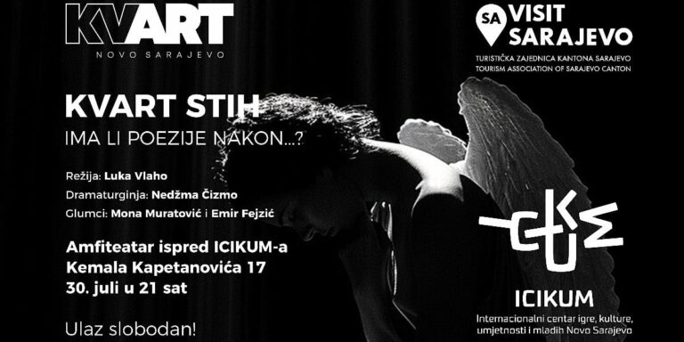 Performans "Ima li poezije nakon...?" bit će izveden 30. jula ispred ICIKUM-a u Sarajevu