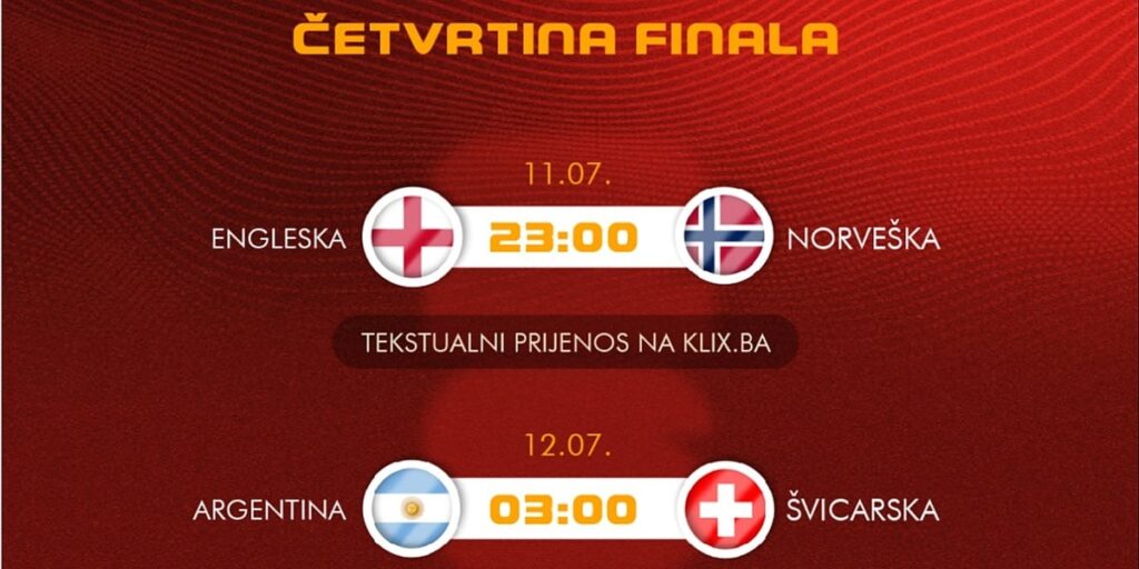 U razmaku od četiri sata dobit ćemo sve polufinaliste Mundijala, čekaju nas dva fantastična duela U razmaku od četiri sata dobit ćemo sve polufinaliste Mundijala, čekaju nas dva fantastična duela