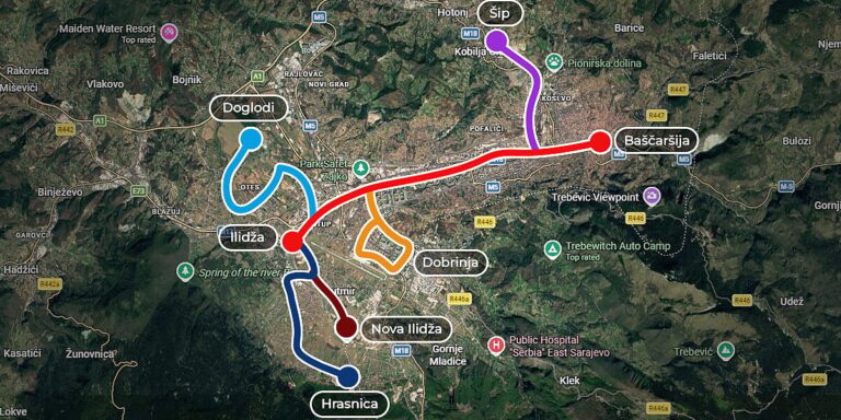 Kako bi trebala izgledati tramvajska mreža u Kantonu Sarajevo: Donosimo detaljan pregled trasa Kako bi trebala izgledati tramvajska mreža u Kantonu Sarajevo: Donosimo detaljan pregled trasa