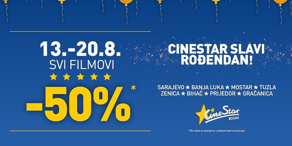 Od 13. – 20. augusta ulaznice u pola cijene Od 13. – 20. augusta ulaznice u pola cijene