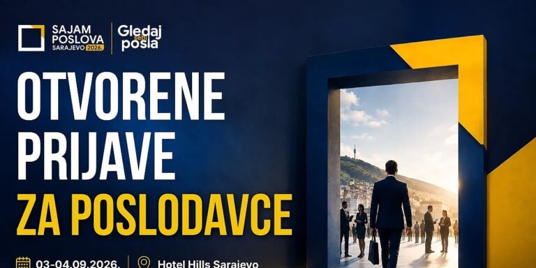 Otvorene prijave za Sajam poslova “Gledaj sebi posla” Otvorene prijave za Sajam poslova "Gledaj sebi posla"