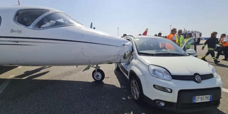 Sudar aviona i Fiat Pande izazvao haos na aerodromu u Milanu