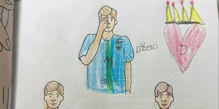 Dječak Uroš (7) na svoj način tuguje zbog Džekinog oproštaja, nacrtao ga je na času pravoslavne vjeronauke Dječak Uroš (7) na svoj način tuguje zbog Džekinog oproštaja, nacrtao ga je na času pravoslavne vjeronauke